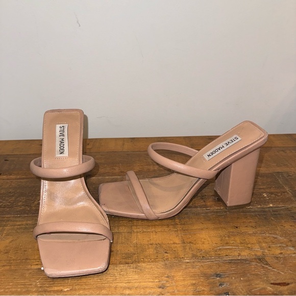 Steve Madden Shoes - Steve Madden Nude Block Heel Sandals